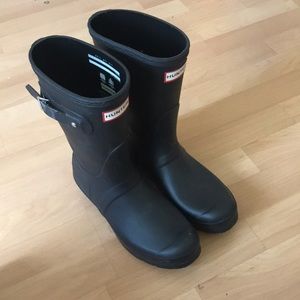 Hunter short black boots. New in box.